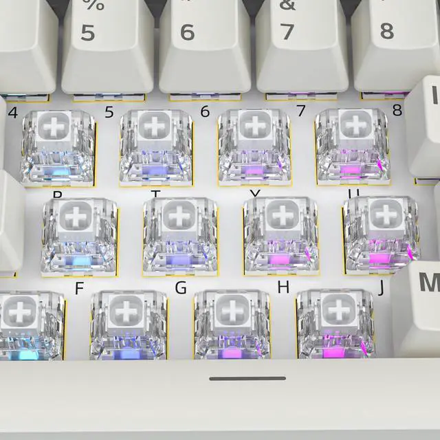 Alt view image 5 of 6 - Kailh 10 PCS Box White Switch Replacement 3 Pin Mechanical Keyboard Switches, Clicky, Accurate Typing, Dustproof, Suitable for clicker for 3D Prints and MX Gaming Mechanical Keyboards