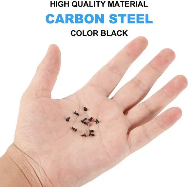 Alt view image 4 of 6 - Laptop Repair Screw Kit 500PCS Black Zinc Plated M2 M2.5 M3 Flat Head Machine Screws for SSD, Motherboard & Electronics Repair with 1g Gold Thermal Grease