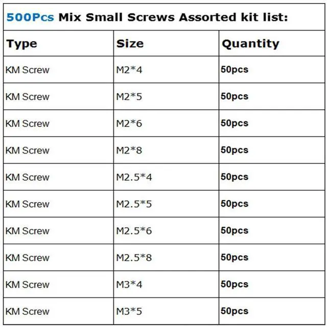 Alt view image 6 of 6 - Laptop Repair Screw Kit 500PCS Black Zinc Plated M2 M2.5 M3 Flat Head Machine Screws for SSD, Motherboard & Electronics Repair with 1g Gold Thermal Grease