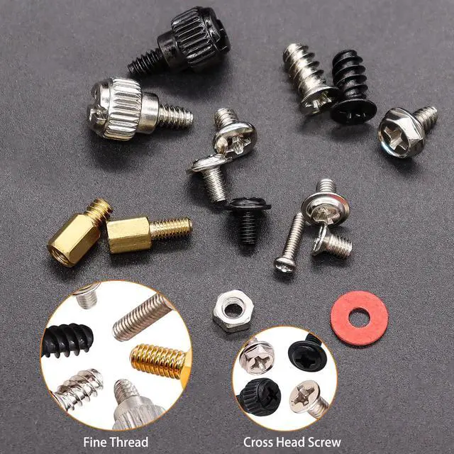 Alt view image 6 of 6 - 502PCS Computer Screw Assortment Kit Motherboard Standoffs Screws Laptop Screws for HDD Hard Drive,PC Case,Fan,ATX Case, SSD,CD-ROM