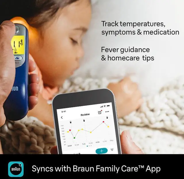 Alt view image 3 of 7 - ThermoScan 7+ Connect Digital Ear Thermometer for Kids - Family Care App Compatible, Age Precision Technology, Color-Coded Display, No. 1 Brand Recommended by Pediatricians