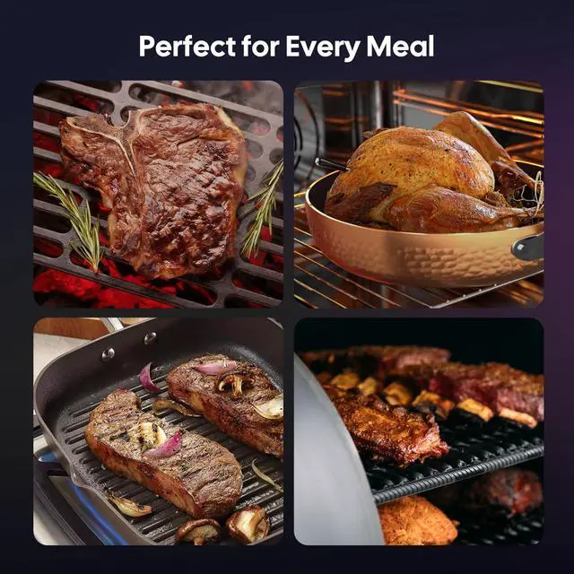 Alt view image 7 of 7 - 4-Probe Digital Meat Thermometer Wireless with Smart APP, Unlimited Range WiFi & Bluetooth Meat Thermometer for BBQ, Rotisserie, Oven, Grill, Smoker,and Air Fryer Cooking