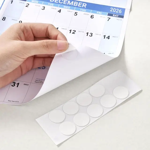 Alt view image 6 of 7 - 2026-2027 Yearly Wall Calendar - Jul 2026 - Jun 2027, 22.8" x 34.4" (Open), 2026-2027 Wall Calendar, Premium Paper, Double-Sided Small Round Sticks, Blue