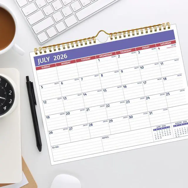 Alt view image 2 of 7 - Wall Calendar 2026-2028 2 Year Calendar 2026-2028, 11 x 8.5 In, Jul 2026 Jun 2028, 2026 Calendar 24 Months, Small Monthly Calendar 2026, with Ruled Blocks, Thick Paper, Holidays, To-dos Notes