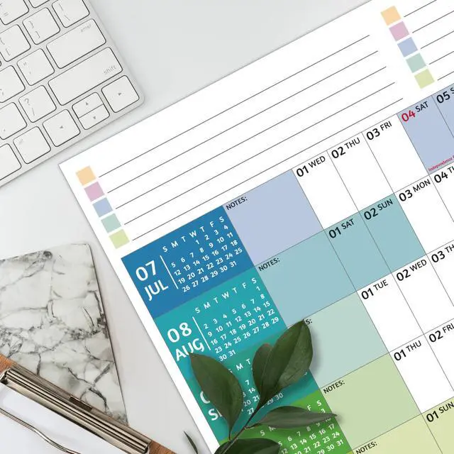 Alt view image 6 of 7 - Yearly Wall Calendar 2026-2027 - Large Yearly Calendar 2026-2027, Jul 2026 - Jun 2027, 38.2'' x 25.2'' (Open), 12 Months, Thick Yearly Wall Calendar with To-do Lists, Notes, Stickers, All At One Page