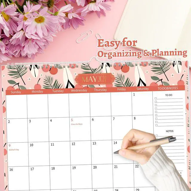 Alt view image 5 of 7 - Wall Calendar 2026-2027, School Year Calendar from Jun. 2026 to Dec. 2027, 19-Month Paper Wall Calendar with To-Do List and Notes for Office School Home Teacher Planning, 14 x 11.5