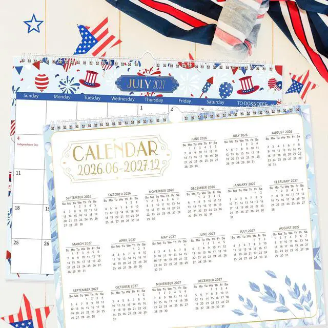Alt view image 7 of 7 - Wall Calendar 2026-2027, School Year Calendar from Jun. 2026 to Dec. 2027, 19-Month Paper Wall Calendar with To-Do List and Notes for Office School Home Teacher Planning, 14 x 11.5