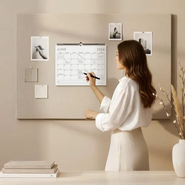 Alt view image 6 of 7 - Beautiful 2026-2027 Wall Calendar - Runs from June 2026 until December 2027 - Large 14.5" x 11.5" Office Wall Calendar for Easy Organizing