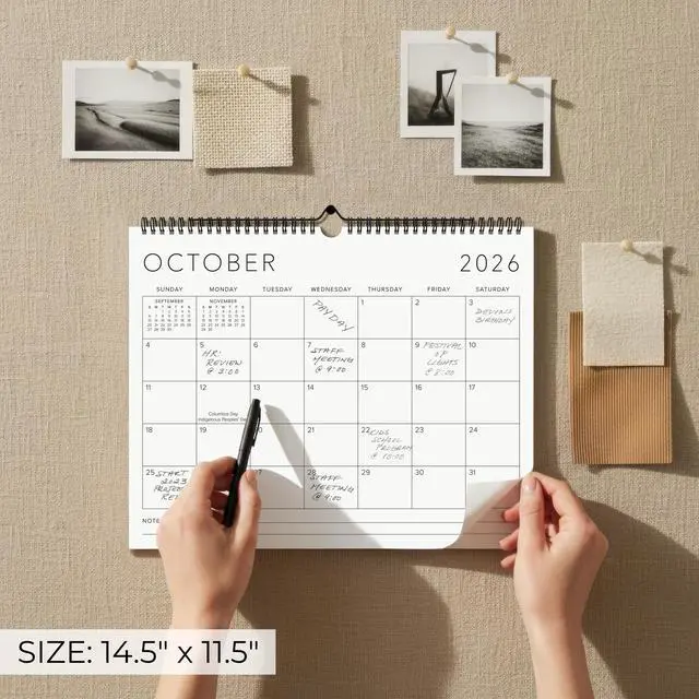 Alt view image 5 of 7 - Beautiful 2026-2027 Wall Calendar - Runs from June 2026 until December 2027 - Large 14.5" x 11.5" Office Wall Calendar for Easy Organizing