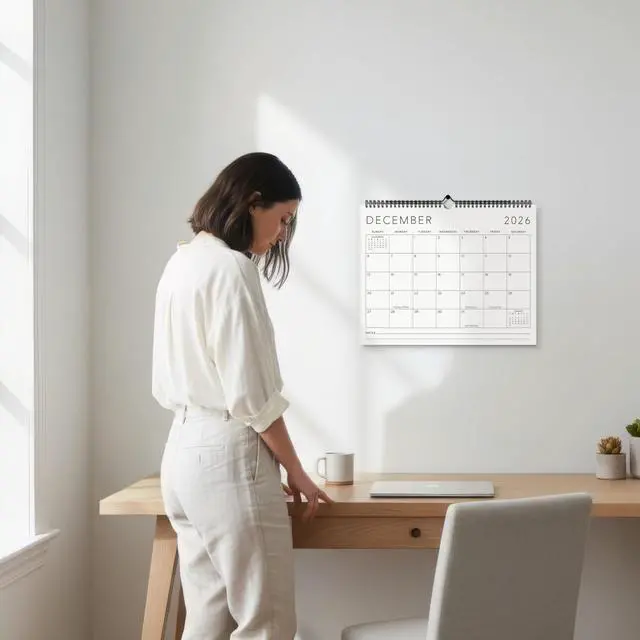 Alt view image 7 of 7 - Beautiful 2026-2027 Wall Calendar - Runs from June 2026 until December 2027 - Large 14.5" x 11.5" Office Wall Calendar for Easy Organizing