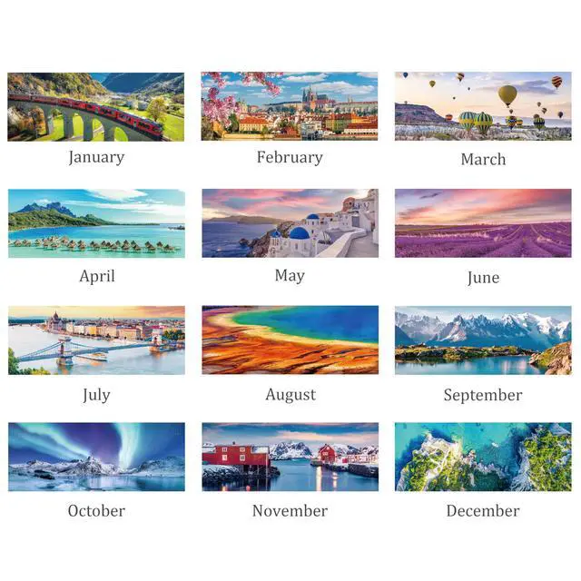 Alt view image 7 of 7 - 2027 Wall Calendar, 3-Month Wall Calendar 2027, Vertical Display, Foldable