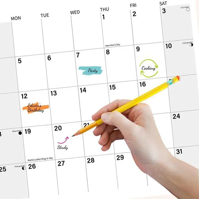 Alt view image 5 of 6 - Wall Calendar 2026 Planner Calendar - Brilliant Seasons Hangable Monthly Wall Calendar with Large Blocks for Organizing & Planning, Academic Schedule, Home, Office & family, Thick & Sturdy Paper