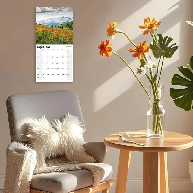 Alt view image 6 of 6 - Wall Calendar 2026 Planner Calendar - Brilliant Seasons Hangable Monthly Wall Calendar with Large Blocks for Organizing & Planning, Academic Schedule, Home, Office & family, Thick & Sturdy Paper