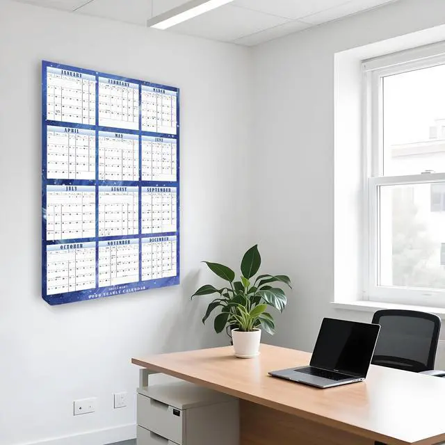 Alt view image 7 of 7 - 36 X 24 2026 Yearly Wall Calendar, Large Folded Annual Yearly Planner Laminated Horizontal and Vertical Dual-Use, Effortlessly Plan and Schedule JanuaryDecember 2026 (24" x 36" - Folded)