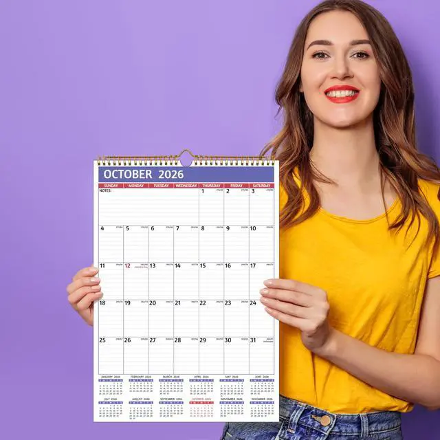 Alt view image 7 of 7 - 2026-2027 Wall Calendar - 2026-2027 Calendar, Jul 2026 - Dec 2027, 12'' x 17'' Large, 18 Monthly Calendar with Ruled Blocks, Yearly Overview, Thick Paper, Holidays, To-do Notes, Amply Writing Space