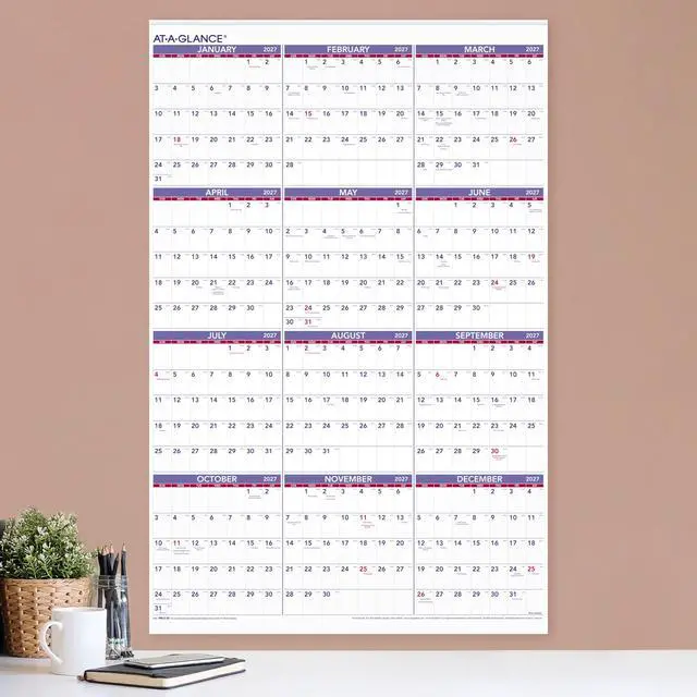 Alt view image 3 of 4 - 2027 Wall Calendar, Monthly, 24" x 36", Full Year View (PM122827)