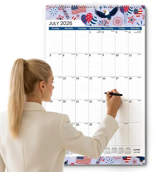 Main image of 2026-2027 Wall Calendar Extra Large 17"x27", 21 Month July Calendar (Ends March 2028),Vertical Monthly for Wall, Seasons Color