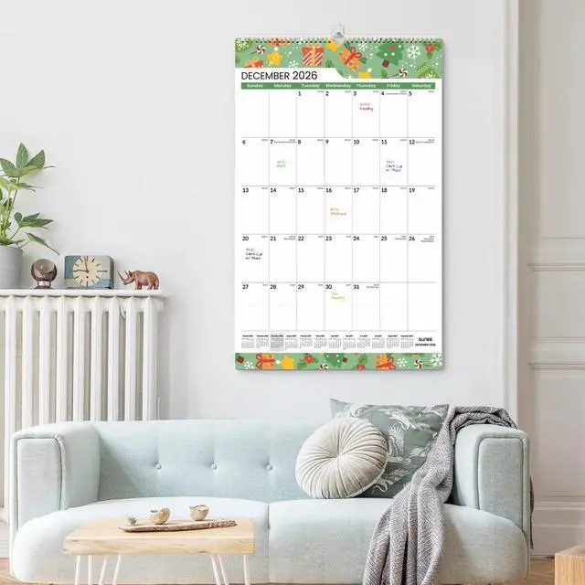 Alt view image 5 of 7 - 2026-2027 Wall Calendar Extra Large 17"x27", 21 Month July Calendar (Ends March 2028),Vertical Monthly for Wall, Seasons Color