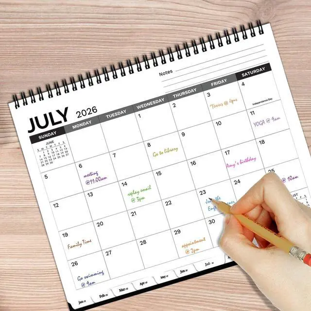 Alt view image 6 of 7 - 2026-2031 Monthly Planner - 5 Year Planner/Calendar 2026-2031, Jul 2026 - Jun 2031, 9" x 11", Tabs, 60 Months Flip Calendar, Spiral Bound Top, Black