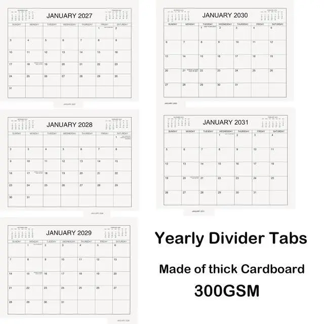 Alt view image 3 of 6 - 5 Year Calendar Planner Blue