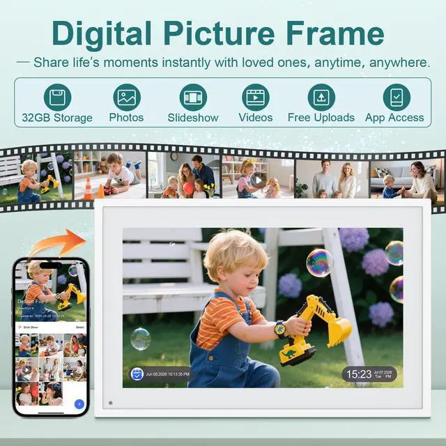 Alt view image 6 of 7 - Digital Calendar, 10.1inch Smart WiFi Digital Calendar&Chore Chart, Touch Screen HD Display for Family Schedules, Share Moments Instantly from Anywhere, Gifts for Women Mom