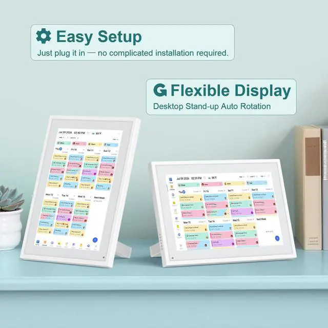 Alt view image 7 of 7 - Digital Calendar, 10.1inch Smart WiFi Digital Calendar&Chore Chart, Touch Screen HD Display for Family Schedules, Share Moments Instantly from Anywhere, Gifts for Women Mom