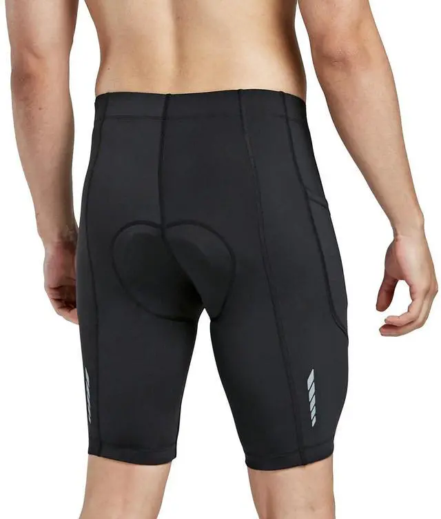 Alt view image 4 of 7 - Men's Bike Shorts 3D Padded Cycling Road Biking Bicycle Riding Clothes Pockets UPF 50+ MTB Accessories Tights Black L