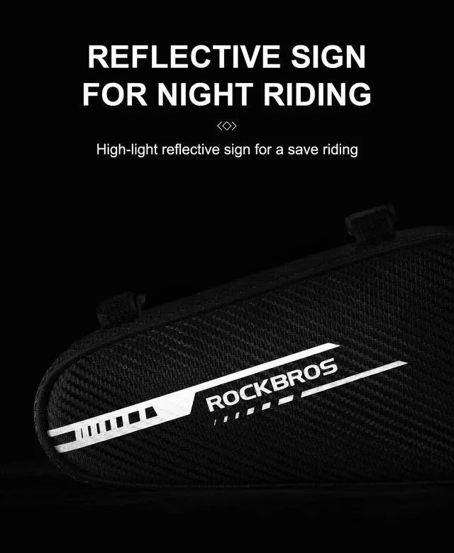 Alt view image 6 of 6 - Bike Bag Bicycle Frame Bag Bike Triangle Storage Bag Bike Accessories Pouch Cycling Pack for MTB Road Bicycle Accessories