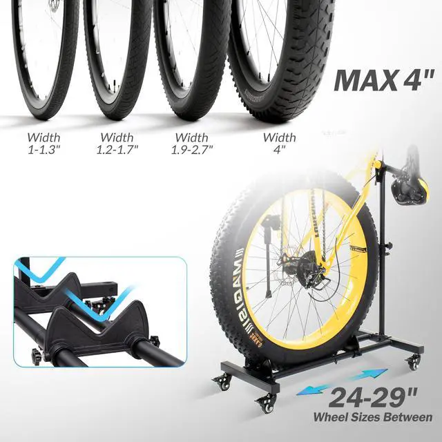 Alt view image 6 of 7 - Vertical Bike Stand, Freestanding Bike Rack Garage Storage Upright Bicycle Floor Stand Indoor Bike Holder with Adjustable Height for Garage & Apartment - for Wheels Sizes up to 29