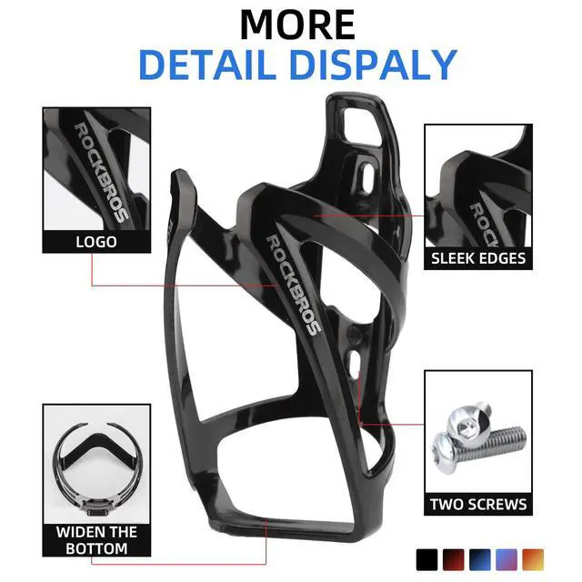 Alt view image 3 of 6 - Bike Water Bottle Holder Ultra-Light Bicycle Bottle Cages with Screws Tool, Universal Bike Cup Holder for Road MTB Mountain Bikes Cycling Accessories2 Pack