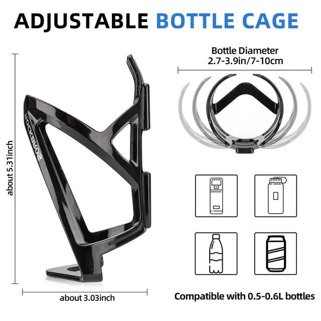 Alt view image 2 of 6 - Bike Water Bottle Holder Ultra-Light Bicycle Bottle Cages with Screws Tool, Universal Bike Cup Holder for Road MTB Mountain Bikes Cycling Accessories2 Pack