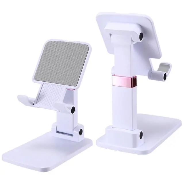 Alt view image 6 of 7 - Phone Stand for Desk, Cell Phone Holder Adjustable Office Cellphone Stand for Desk Adjustable Tablet Stands Compact Design for iPhone iPad Android Devices Under 12", White