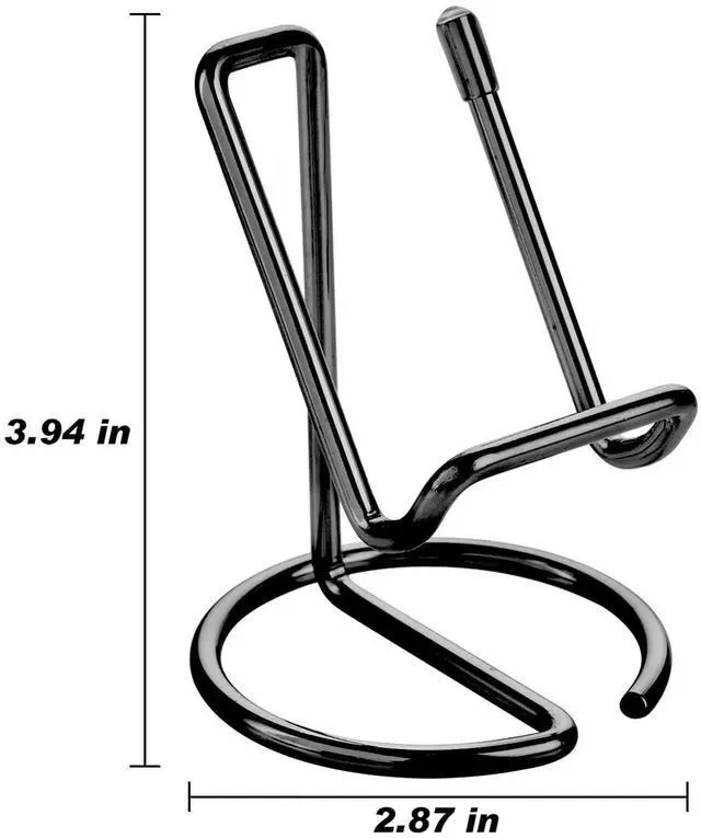 Alt view image 2 of 7 - Cell Phone Stand for Desk, Cute Metal Black Cell Phone Stand Holder Desk Accessories, Compatible with All Mobile Phones, iPhone, iPad