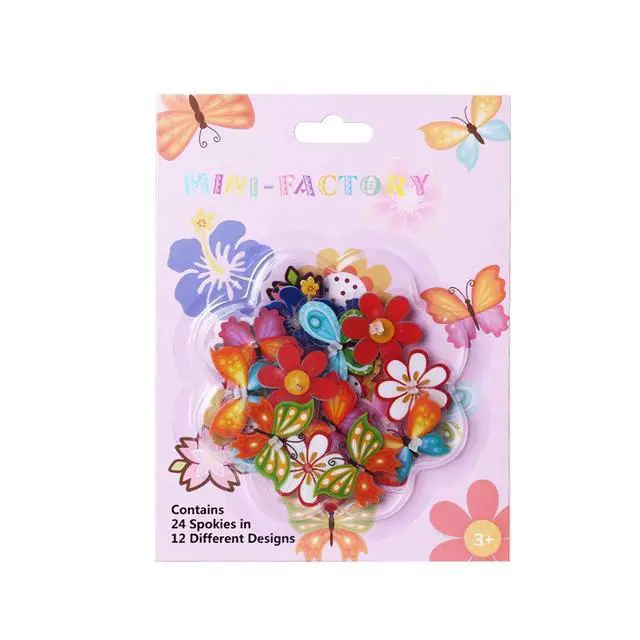 Alt view image 7 of 7 - Bike Wheel Spoke Decorations 24 Clip-On Flower & Butterfly Accessories Fun Bicycle Spoke Decorations for Kids, Girls, Toddlers Easy Snap-On, Colorful Bike Gifts