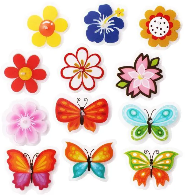 Alt view image 6 of 7 - Bike Wheel Spoke Decorations 24 Clip-On Flower & Butterfly Accessories Fun Bicycle Spoke Decorations for Kids, Girls, Toddlers Easy Snap-On, Colorful Bike Gifts