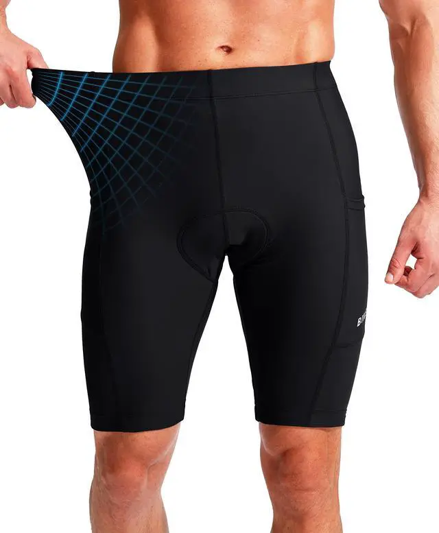 Alt view image 3 of 6 - Bike Shorts for Men 3D Padded Bicycle Cycling Underwear Road Biking Biker Mountain Riding Cycle UPF 50+ Shorts Zipper Pockets?Black Large