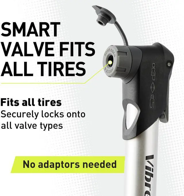 Alt view image 2 of 7 - Mini Bike Pump - Presta & Schrader Bicycle Pump - 120 PSI Tire Pump for Road & MTB - No Valve Changing Needed