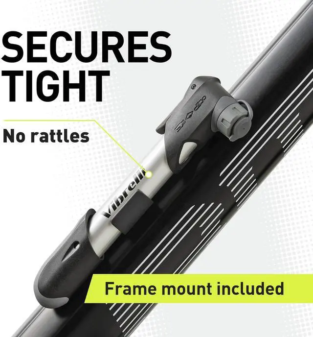 Alt view image 3 of 7 - Mini Bike Pump - Presta & Schrader Bicycle Pump - 120 PSI Tire Pump for Road & MTB - No Valve Changing Needed