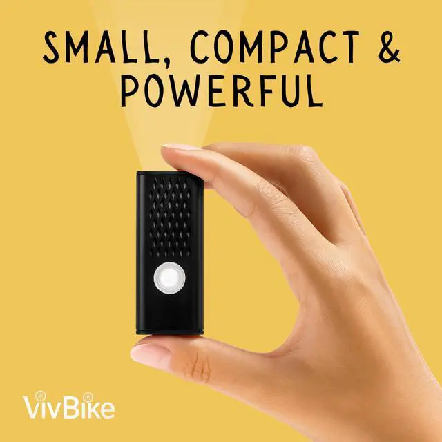 Alt view image 2 of 7 - VivBike Rechargeable Bicycle Lights Set for Daily Use, LED Front Light and Rear Light, USB Mini Rechargeable, IPX4 Waterproof, Easy Mount | A Brand