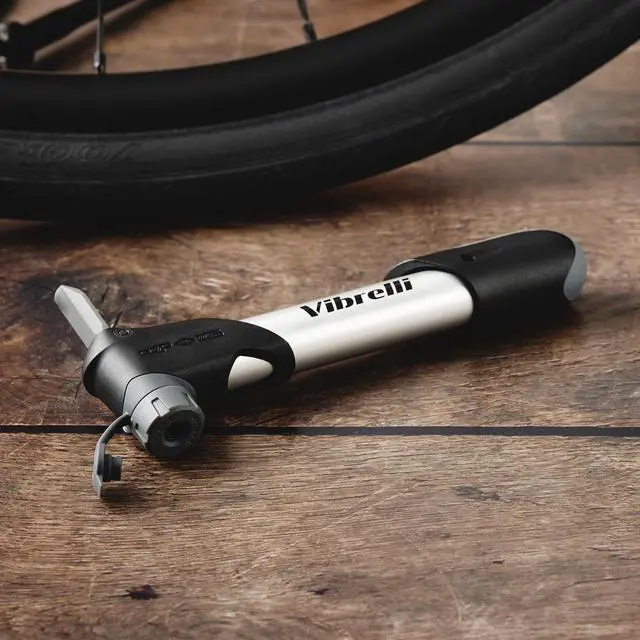 Alt view image 5 of 7 - Mini Bike Pump - Presta & Schrader Bicycle Pump - 120 PSI Tire Pump for Road & MTB - No Valve Changing Needed