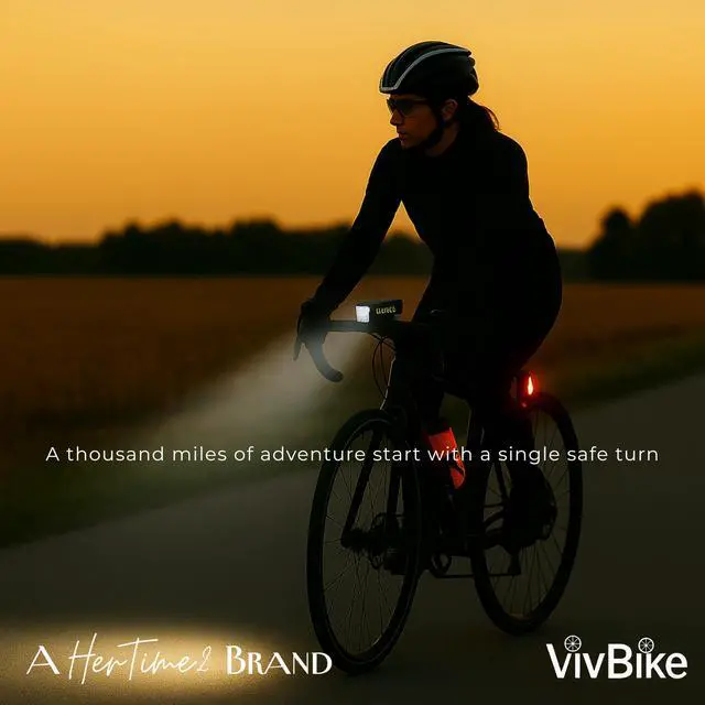 Alt view image 7 of 7 - VivBike Rechargeable Bicycle Lights Set for Daily Use, LED Front Light and Rear Light, USB Mini Rechargeable, IPX4 Waterproof, Easy Mount | A Brand