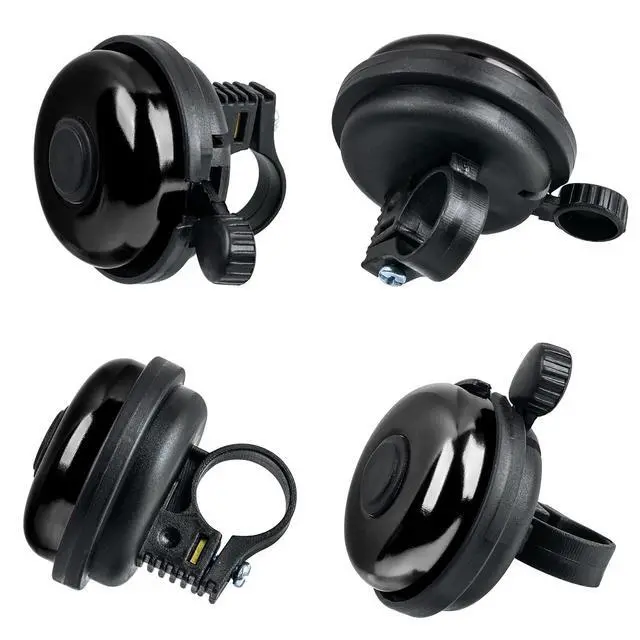 Alt view image 4 of 7 - Classic Bike Bell, Aluminum Bicycle Bell, Loud Crisp Clear Sound Bicycle Bike Bell for Adults Kids(Black-Right Hand Use)