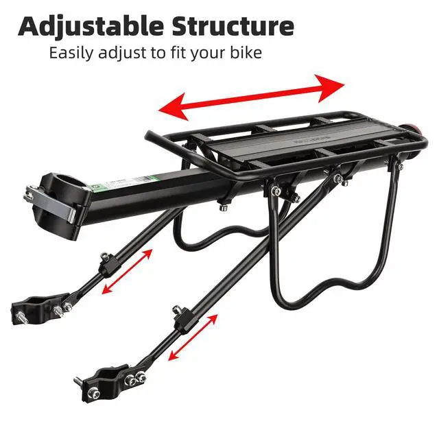 Alt view image 2 of 7 - Rear Bike Rack Quick Release Bike Cargo Rack Luggage Bike Rack Rear Mountain Bike Rack