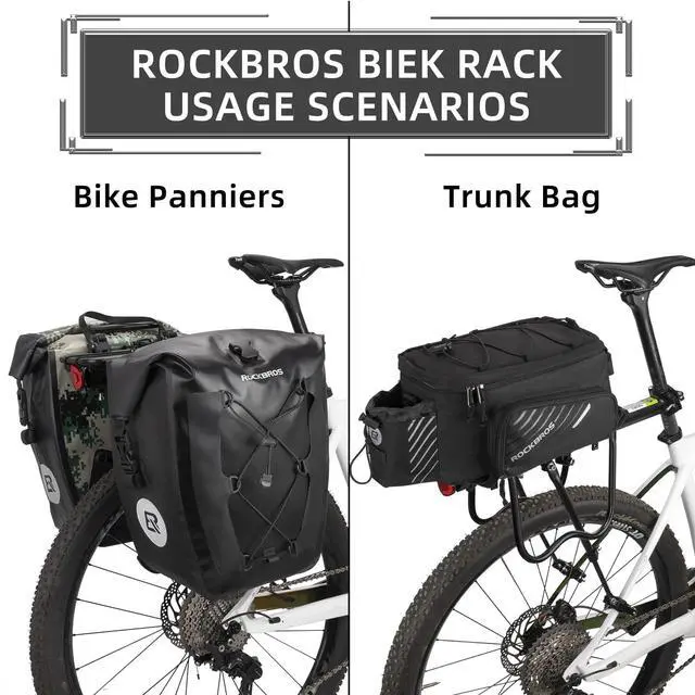 Alt view image 3 of 7 - Rear Bike Rack Quick Release Bike Cargo Rack Luggage Bike Rack Rear Mountain Bike Rack