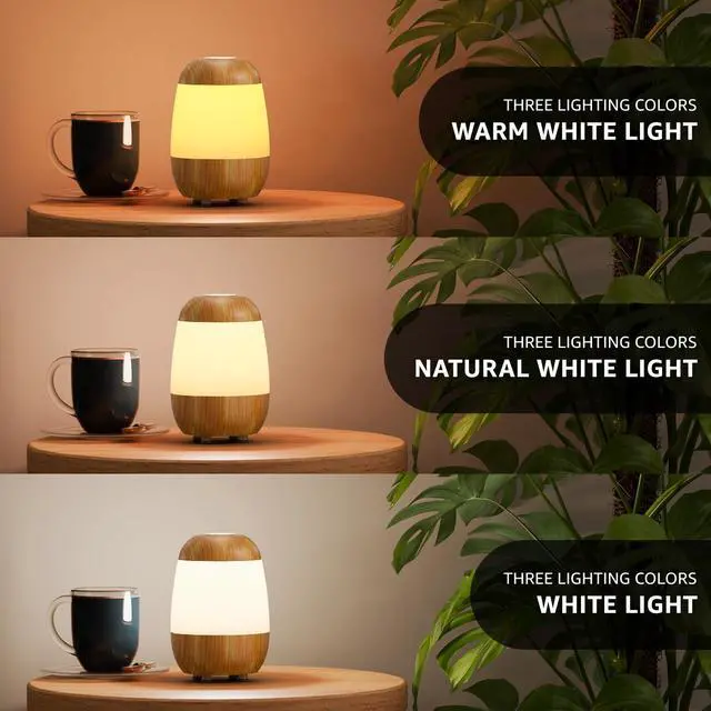 Alt view image 2 of 7 - 2 Pack Rechargeable Night Light Lamp 3 Color Touch Dimmable LED Portable Table Lamp Battery Operated, USB Changing, Small Cordless Lamp for Bedside Bedroom Travel