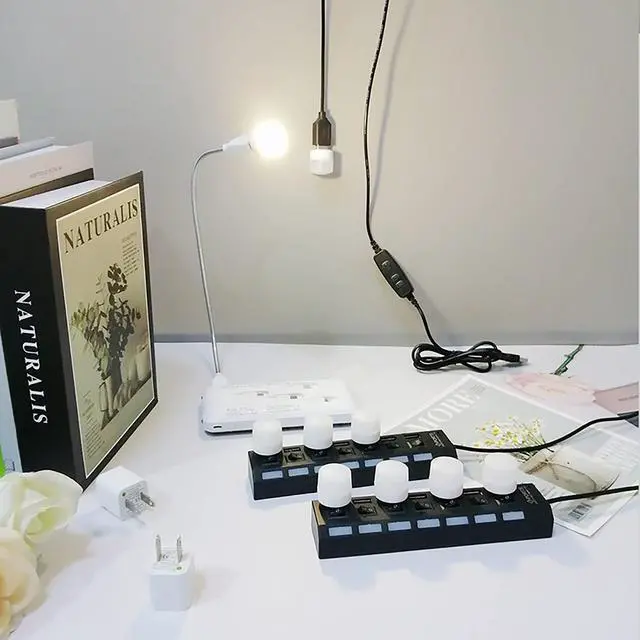 Alt view image 5 of 6 - USB Plug Lamp, Mini LED Eye Protection Night Light 7 Pack Red/Yellow/Blue/Green/Purple/Warm/White Color Holiday Decorative Lights