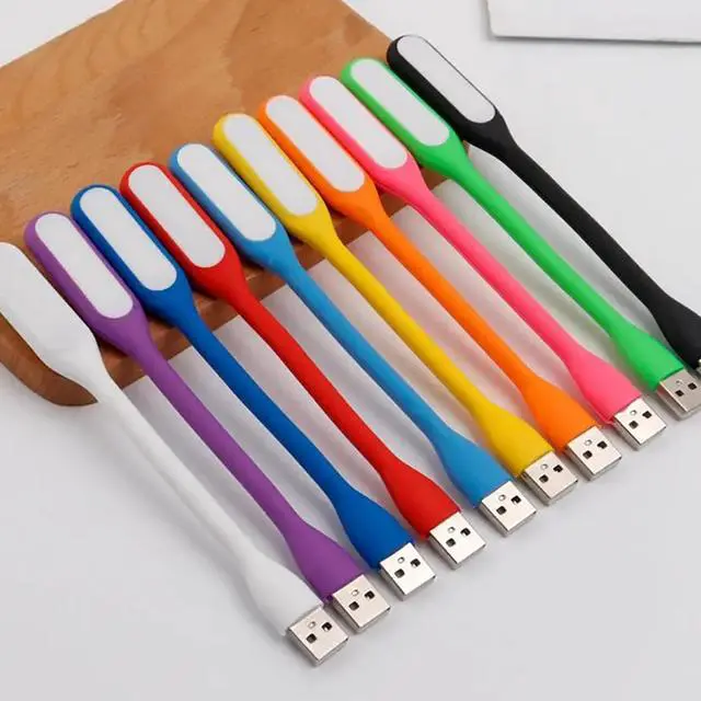 Alt view image 5 of 5 - Mini USB Light, Portable Book Reading Lamp with 6 LEDs Protect Eyesight, USB Powered for Power Bank Computer Laptop Flexible Bendable Night Light-2 Pack (Purple)