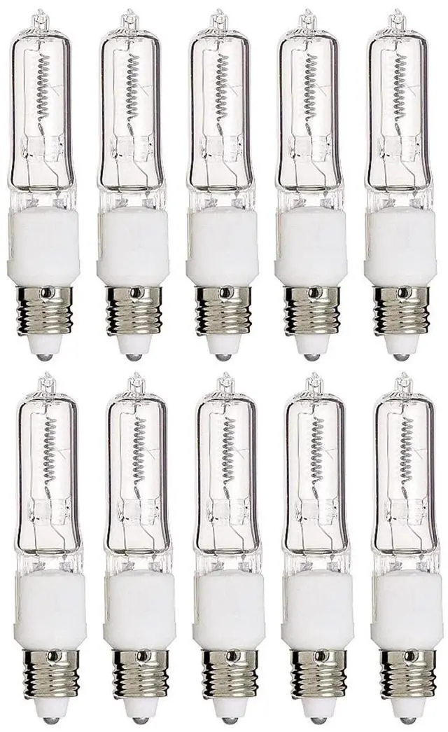 Main image of (Pack of 10) Q50CL/MC - 50 Watt JD T4 E11 Mini Candelabra Base 120V Clear Light Bulbs