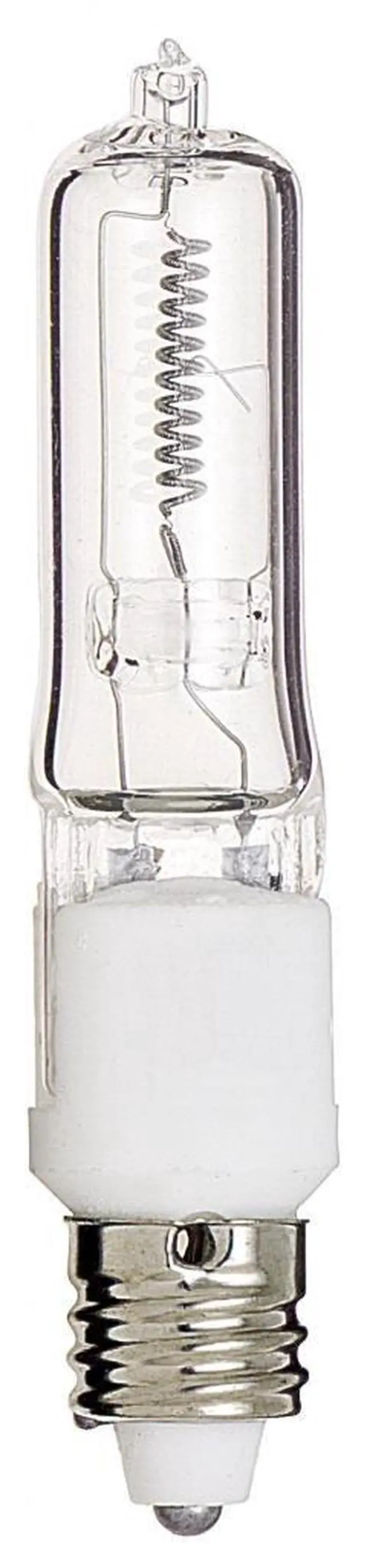Alt view image 5 of 5 - (Pack of 10) Q50CL/MC - 50 Watt JD T4 E11 Mini Candelabra Base 120V Clear Light Bulbs