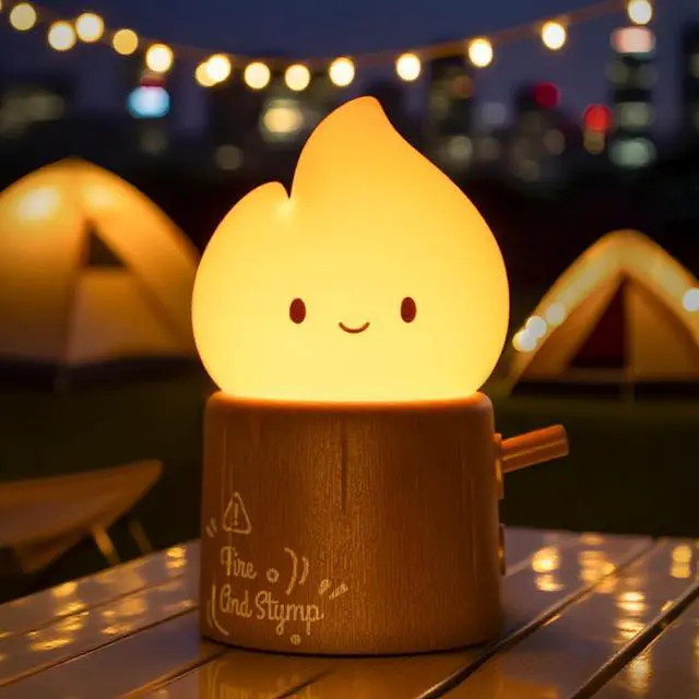 Main image of Candles Lamp, Cute Night Light,Torch Stump Light, LED Tea Lights Candles Rechargeable Night Light,Suitable for Kids lamp Bedroom,Outdoor,Camp, Gift, Christmas,Halloween